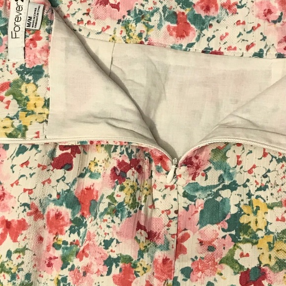 Forever 21 floral cotton flare skirt M - Picture 4 of 12